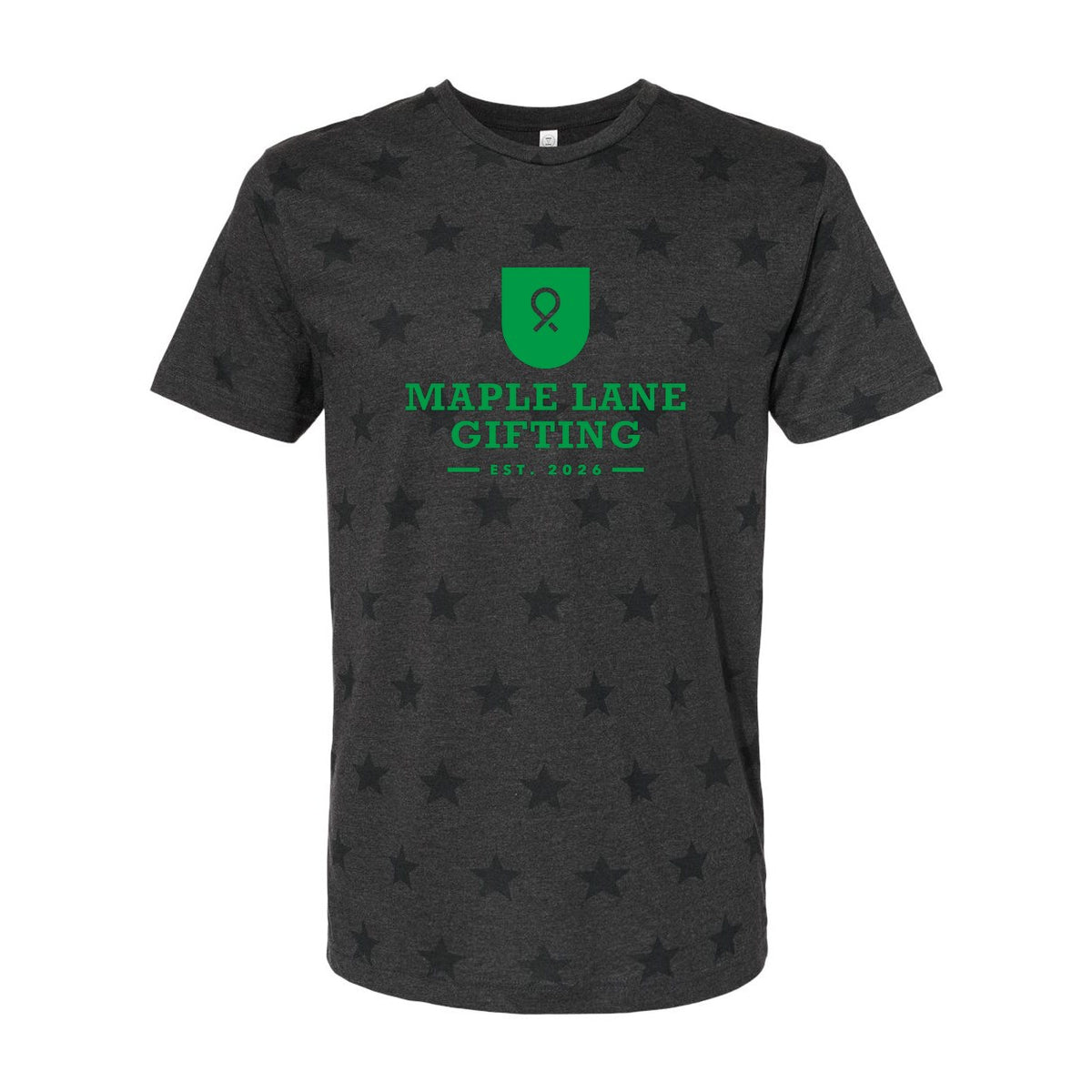 Code Five Unisex Star Print Tee - Smoke Star - Front