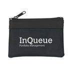 Coin Pouch with Zip - Black - Silk Screen