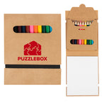 Colored Pencil Set with Paper, 12 Piece - Natural - Silk Screen