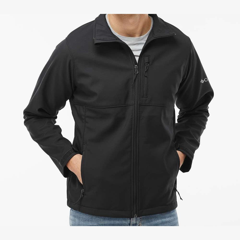 Columbia Men's Ascender™ Soft Shell Jacket Full Color - Black - On Model Front