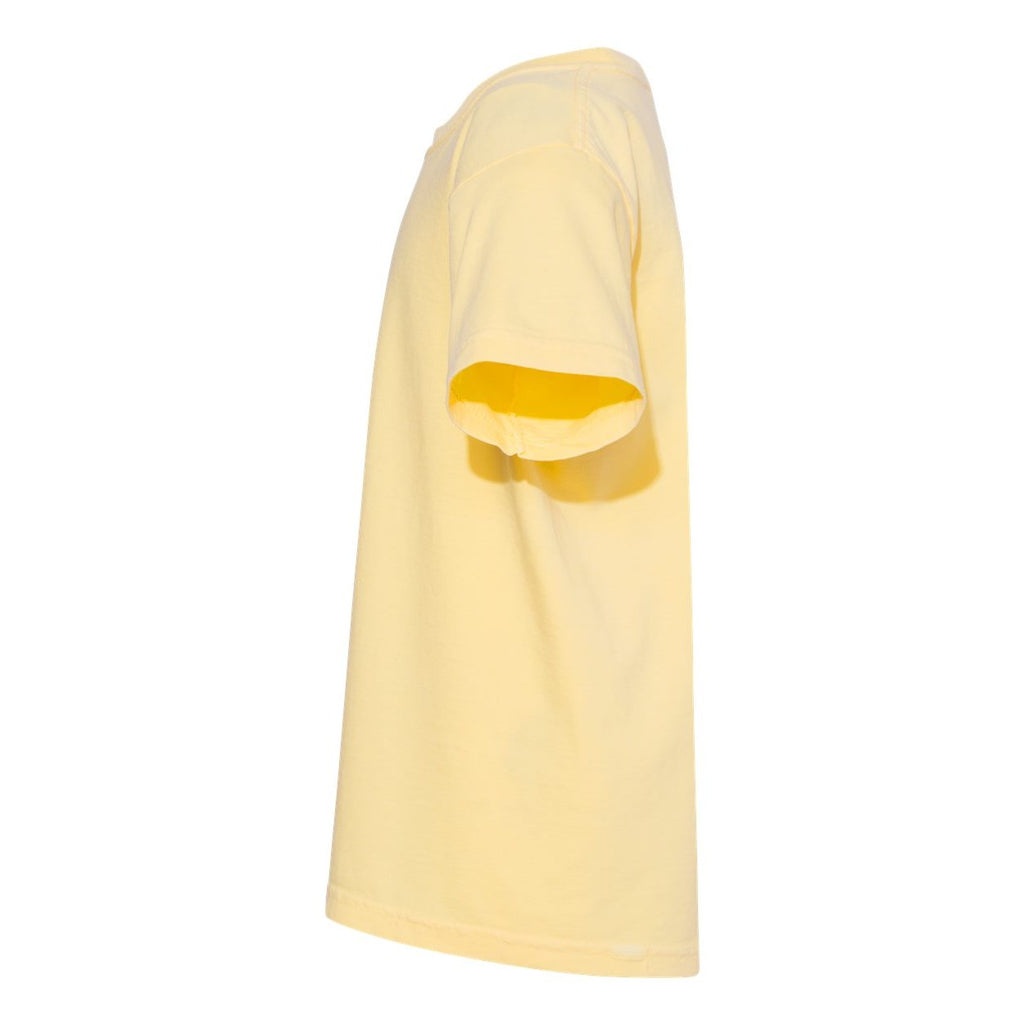 Comfort Colors Youth Garment-Dyed Heavyweight T-Shirt - Butter - Direct Side