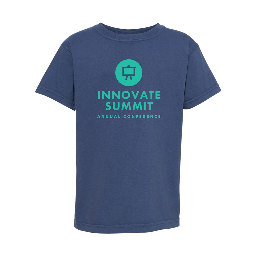 Comfort Colors Youth Garment-Dyed Heavyweight T-Shirt - China Blue - Front