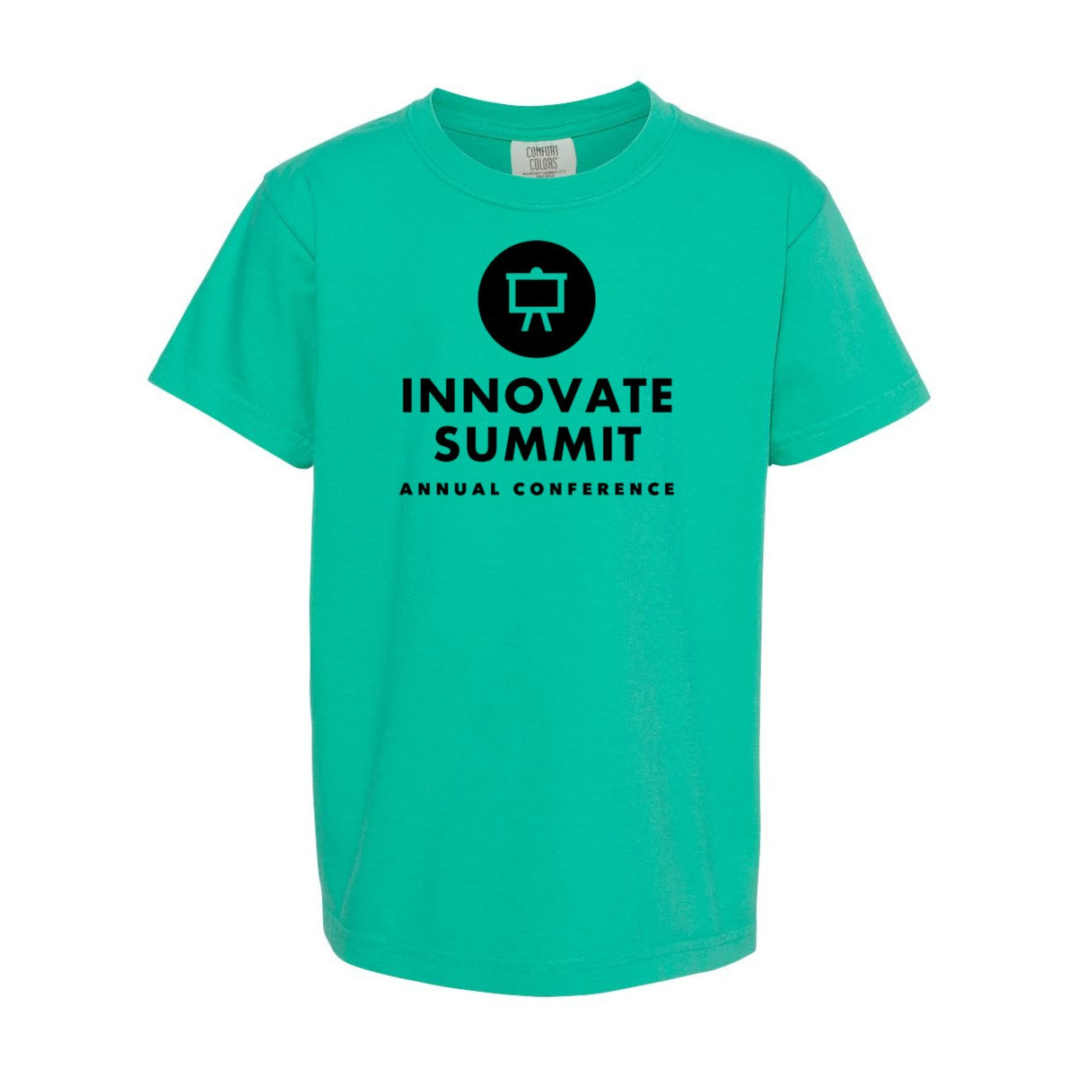 Comfort Colors Youth Garment-Dyed Heavyweight T-Shirt - Island Green - Front