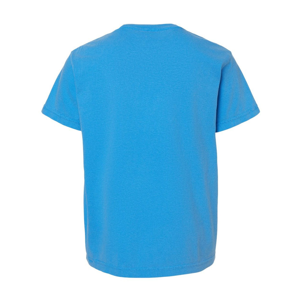 Comfort Colors Youth Garment-Dyed Heavyweight T-Shirt - Royal Caribe - Back