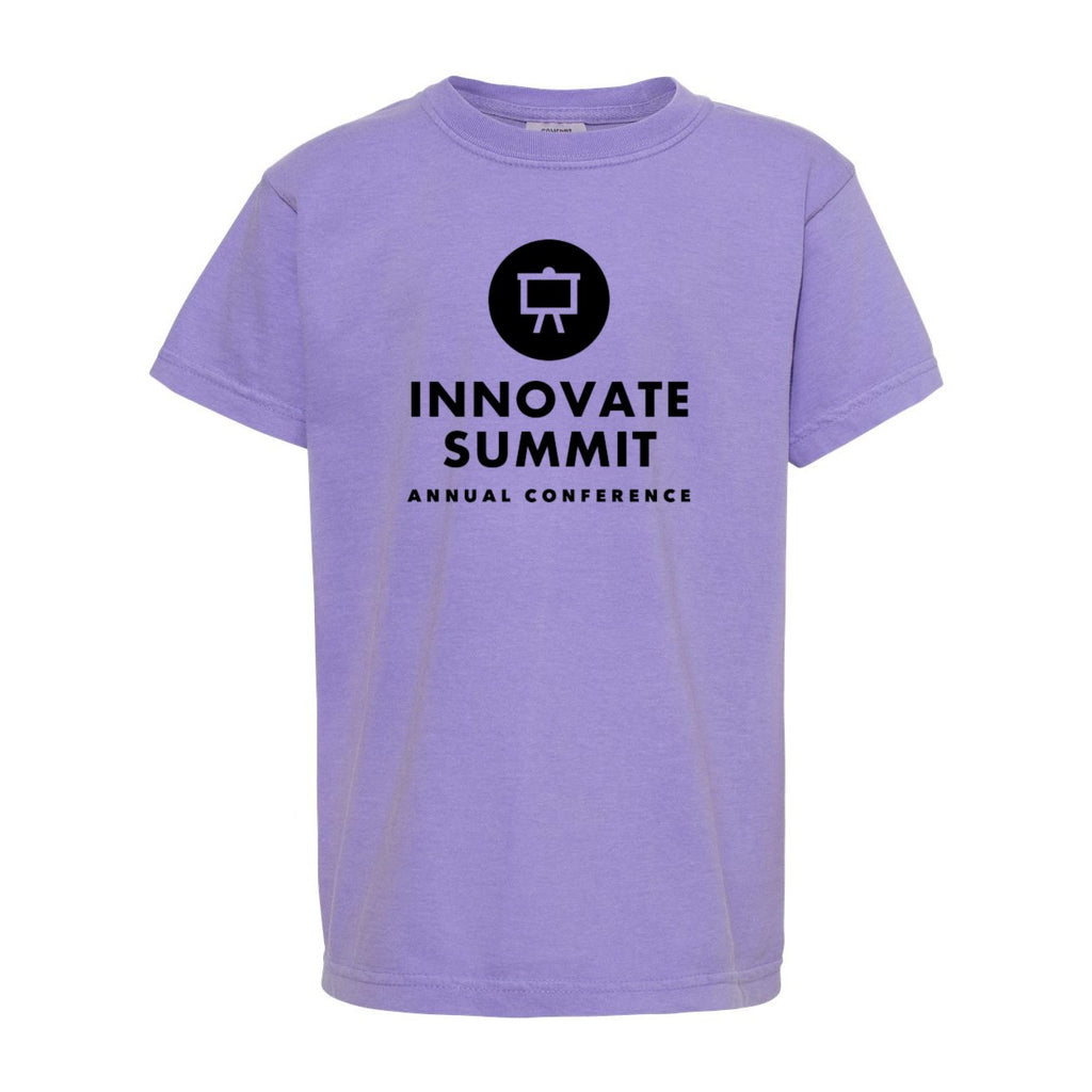 Comfort Colors Youth Garment-Dyed Heavyweight T-Shirt - Violet - Front