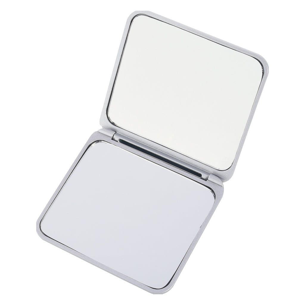 Compact Mirror That Magnifies Both Sides - Silver - Inset