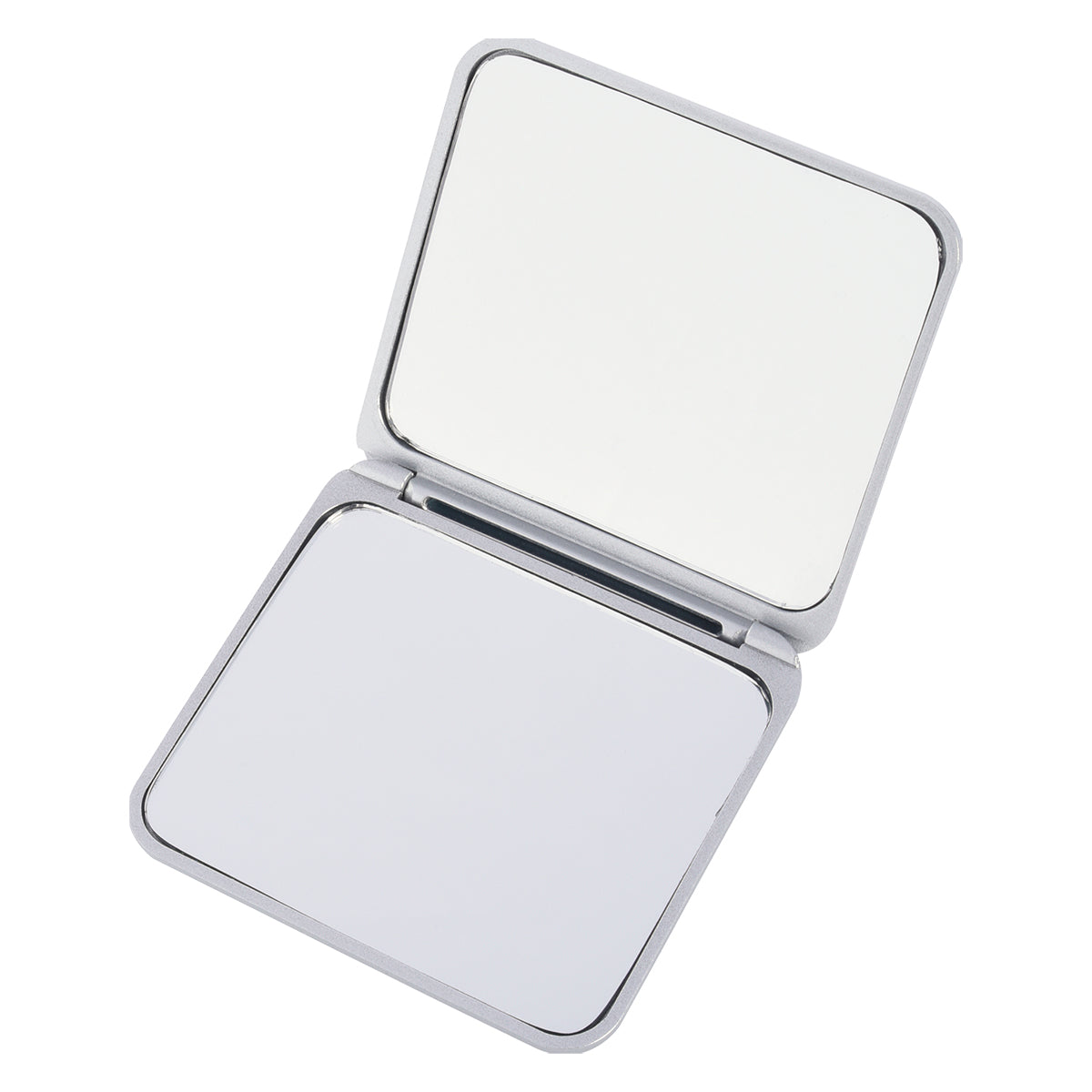Compact Mirror That Magnifies Both Sides - Silver - Inset