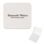 Compact Mirror That Magnifies Both Sides - White - Silk Screen