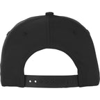 Composite Structured Ball Cap with Seamless Front Embroidery - Black - Back Flat