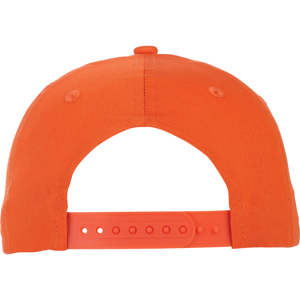 Composite Structured Ball Cap with Seamless Front Embroidery - Orange - Back Flat