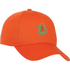 Composite Structured Ball Cap with Seamless Front Embroidery - Orange - Flat