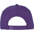Composite Structured Ball Cap with Seamless Front Embroidery - Purple - Back Flat