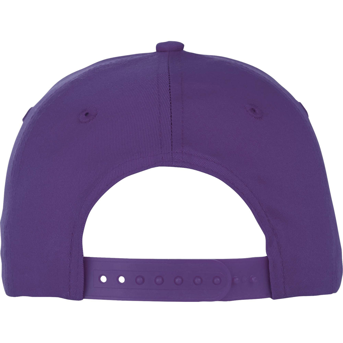 Composite Structured Ball Cap with Seamless Front Embroidery - Purple - Back Flat