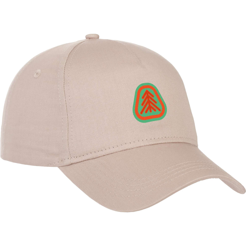 Composite Structured Ball Cap with Seamless Front Embroidery - Sandstone - Flat