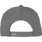 Composite Structured Ball Cap with Seamless Front Embroidery - Steel Grey - Back Flat