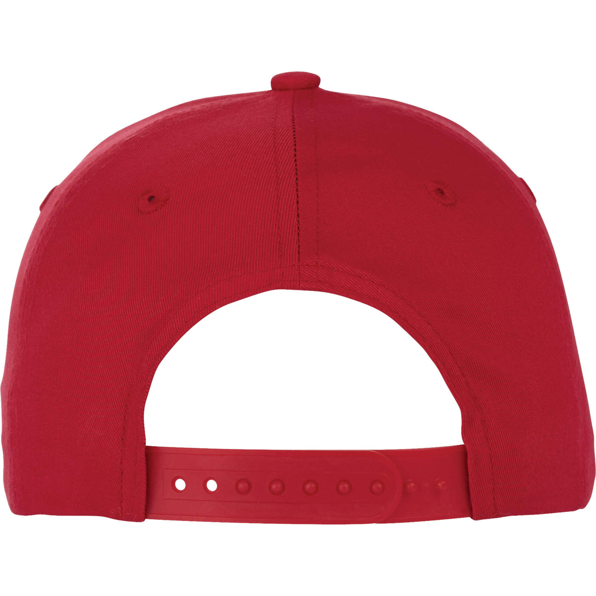 Composite Structured Ball Cap with Seamless Front Embroidery - Team Red - Back Flat