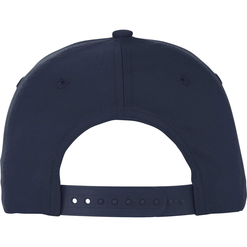 Composite Structured Ball Cap with Seamless Front Embroidery - Vintage Navy - Back Flat