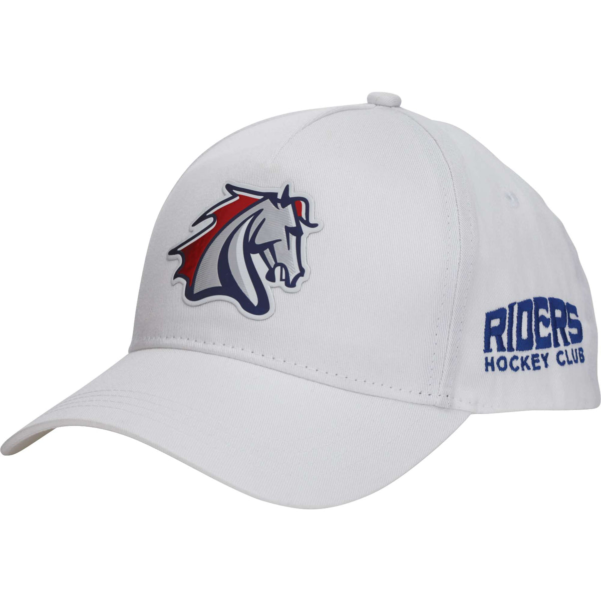 Composite Structured Ball Cap with Seamless Front Embroidery - White - Flat 2