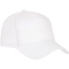 Composite Structured Ball Cap with Seamless Front Embroidery - White - Flat 3