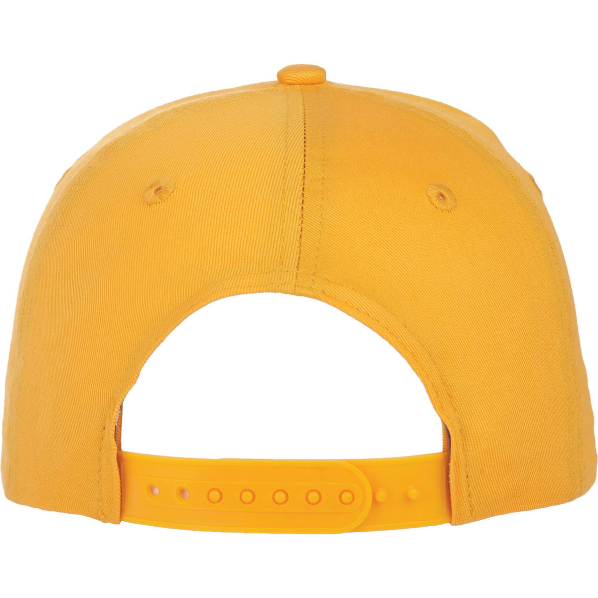 Composite Structured Ball Cap with Seamless Front Embroidery - Yellow - Back Flat