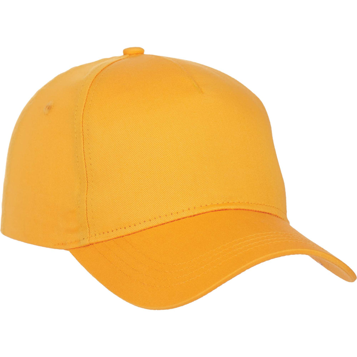 Composite Structured Ball Cap with Seamless Front Embroidery - Yellow - Flat 2