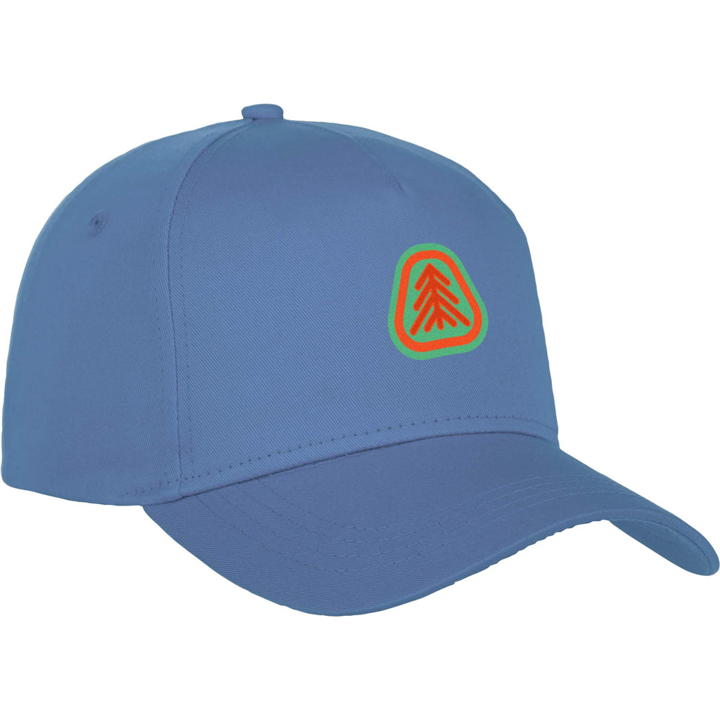 Composite Structured Ball Cap with Seamless Front Transfer - Denim - Flat
