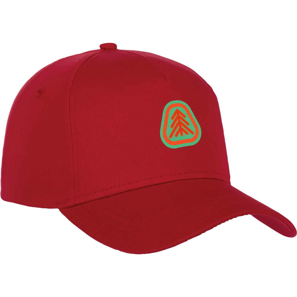 Composite Structured Ball Cap with Seamless Front Transfer - Team Red - Flat