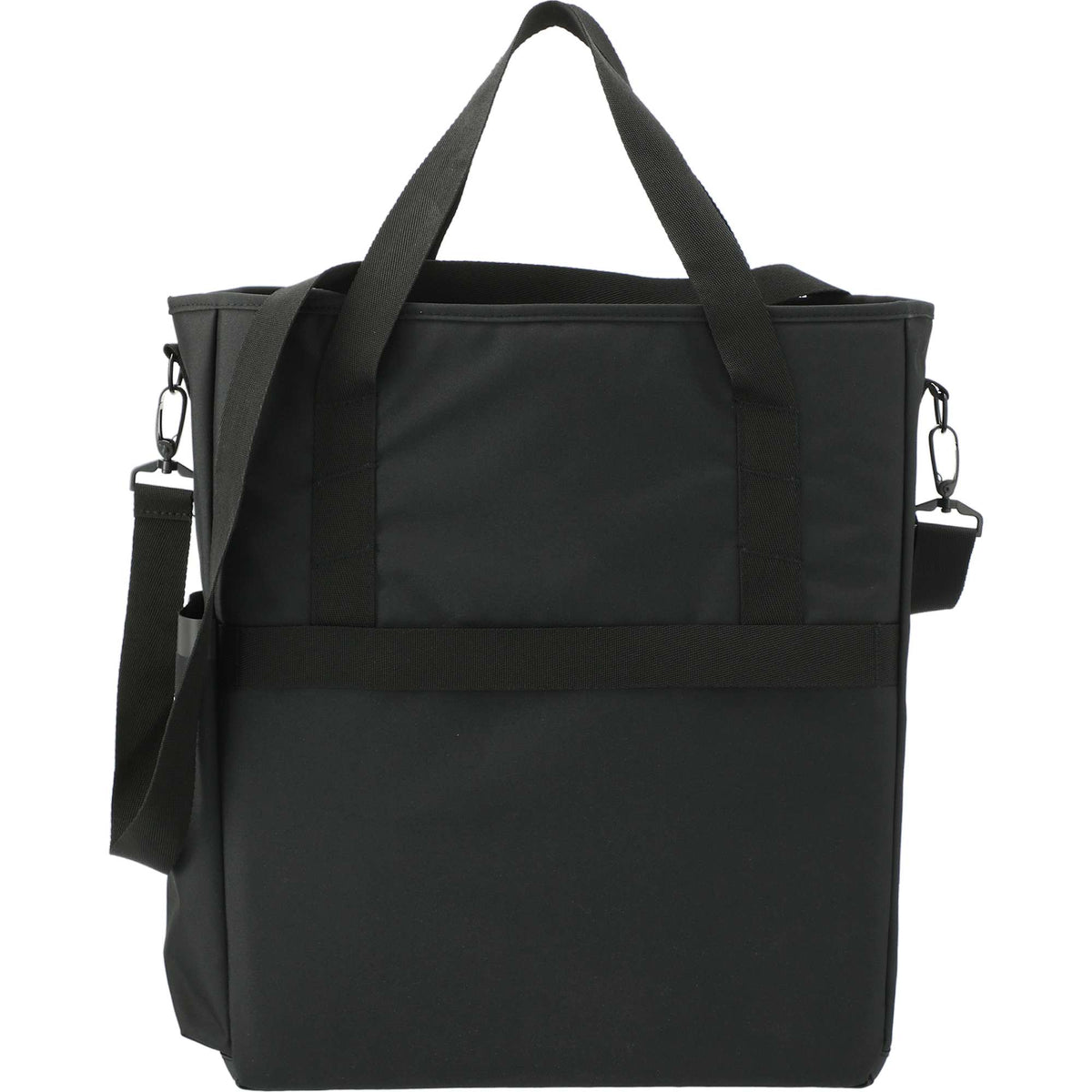 Computer Tote in Recycled Polyester Transfer - Black - Back