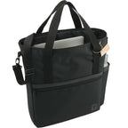 Computer Tote in Recycled Polyester Transfer - Black - Right Angle 2