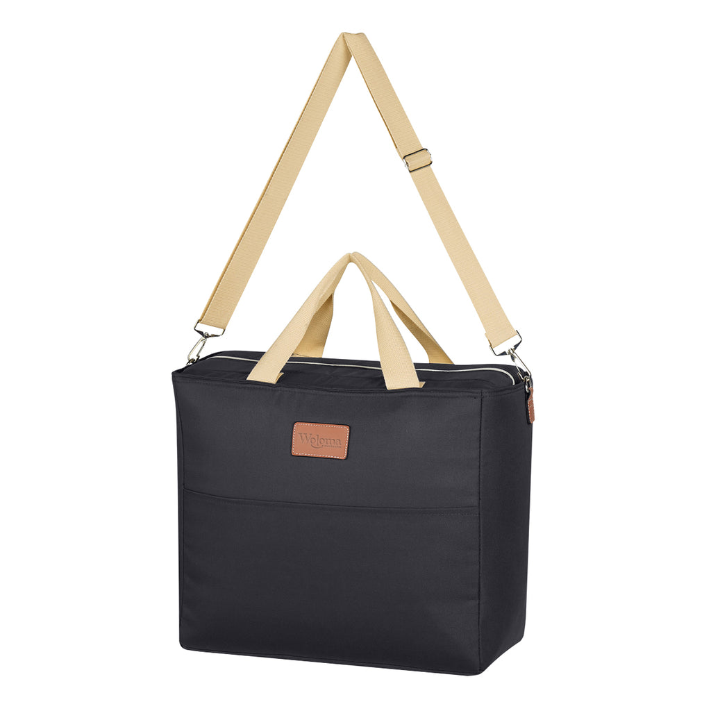 Cooler Tote Bag, Hefty - Black - Debossing