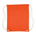 Cooper Drawstring Bag in Cotton - Orange - Flat