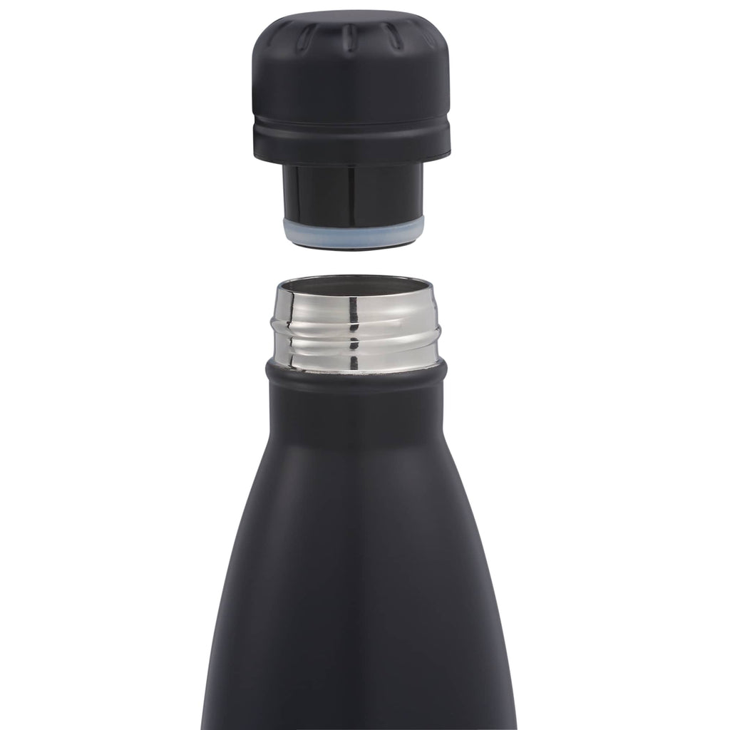 Copper Lined Vacuum Bottle, 17 oz Full Color - Black - Detail