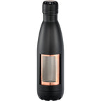 Copper Lined Vacuum Bottle, 17 oz Full Color - Black - Front 3