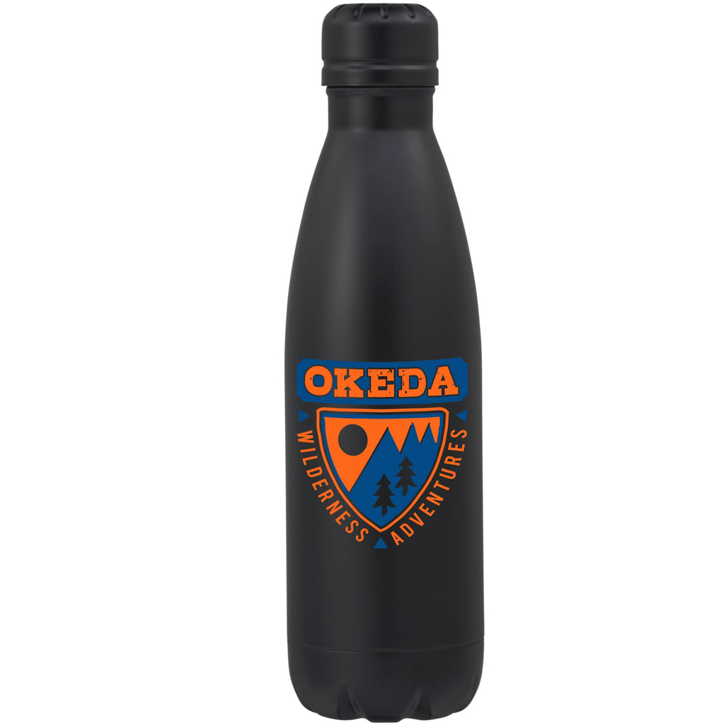 Copper Lined Vacuum Bottle, 17 oz Full Color - Black - Front