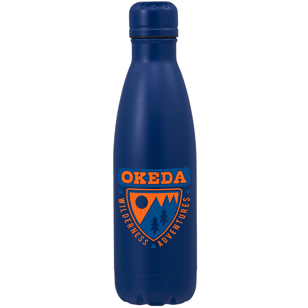 Copper Lined Vacuum Bottle, 17 oz Full Color - Navy - Front