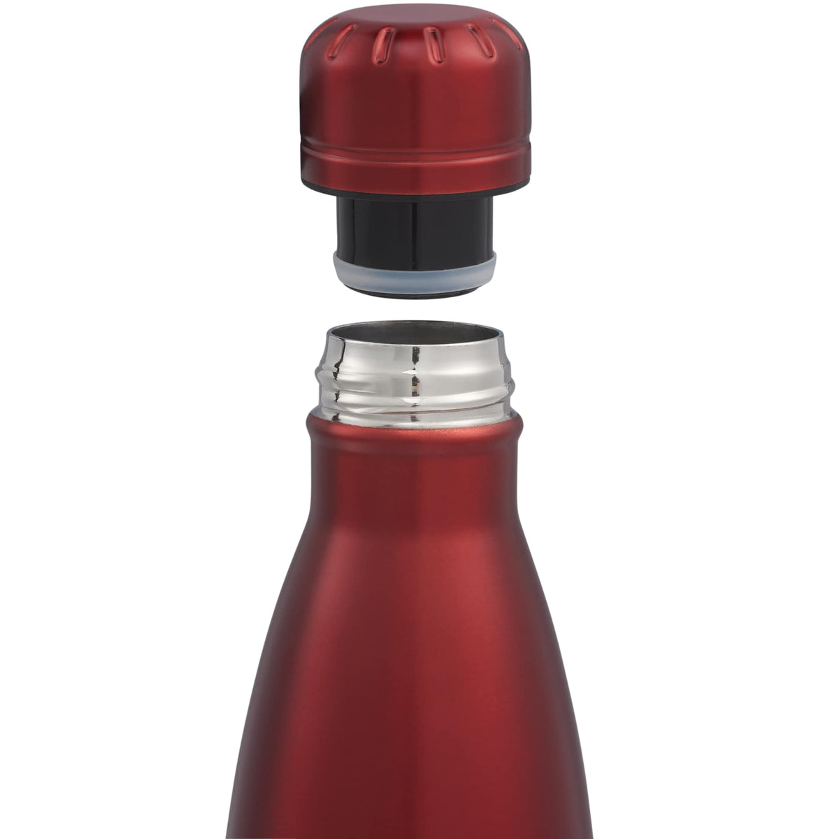 Copper Lined Vacuum Bottle, 17 oz Full Color - Red - Detail
