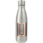 Copper Lined Vacuum Bottle, 17 oz Full Color - Silver - Front 4