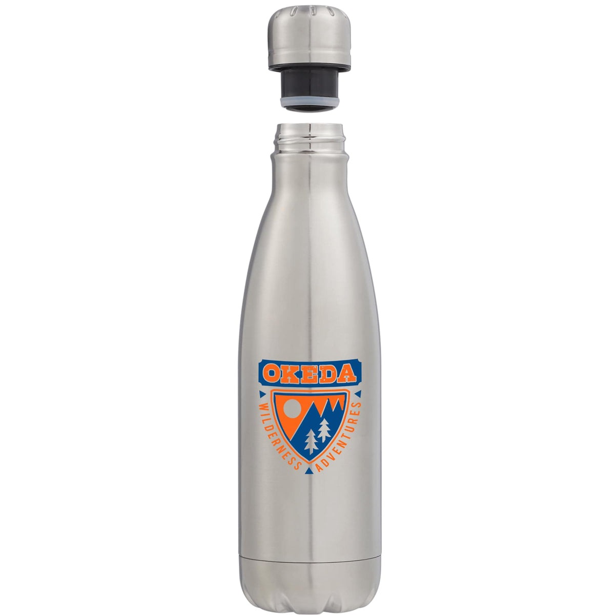 Copper Lined Vacuum Bottle, 17 oz Full Color - Silver - Photo