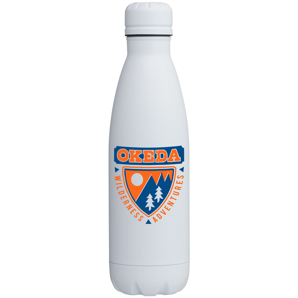 Copper Lined Vacuum Bottle, 17 oz Full Color - White - Front