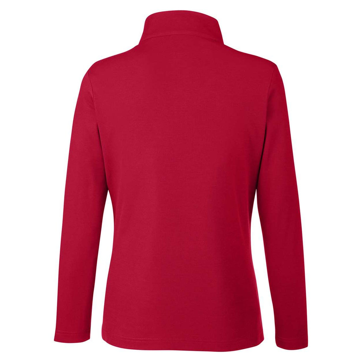CORE365 Women's Fusion ChromaSoft™ Pique Quarter-Zip Pullover Full Color - Classic Red - Back