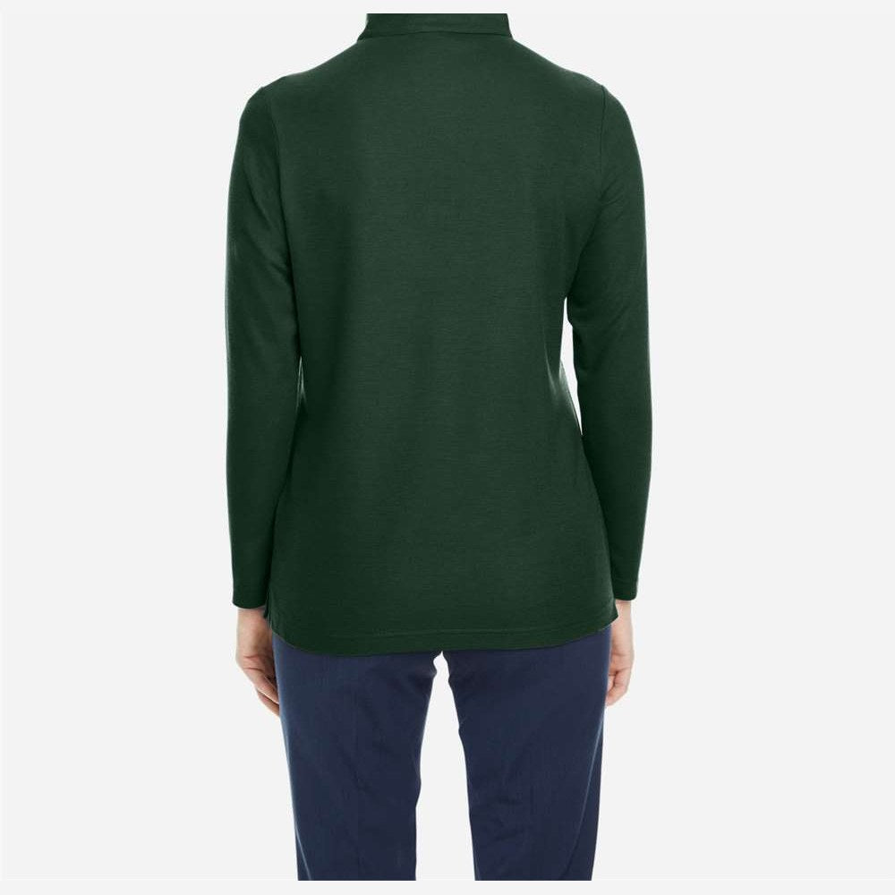 CORE365 Women's Fusion ChromaSoft™ Pique Quarter-Zip Pullover Full Color - Forest - On Model Back