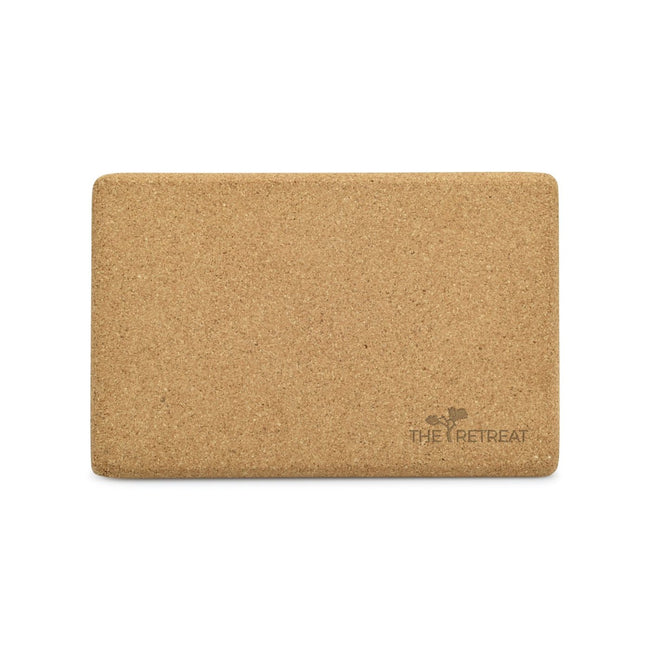 Cork Yoga Block with Textured Grip Laser Engraving
