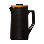Corkcicle Cafe Ceramic French Press with Walnut Lid - Matte Black - View 2