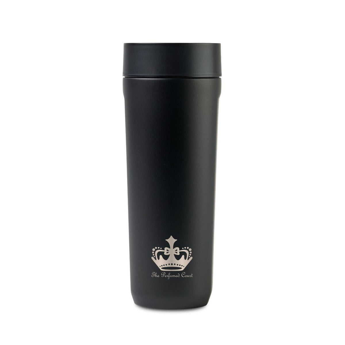 Corkcicle Commuter Cup, Spill Proof, 17 oz Laser Engraving - Matte Black - View 1