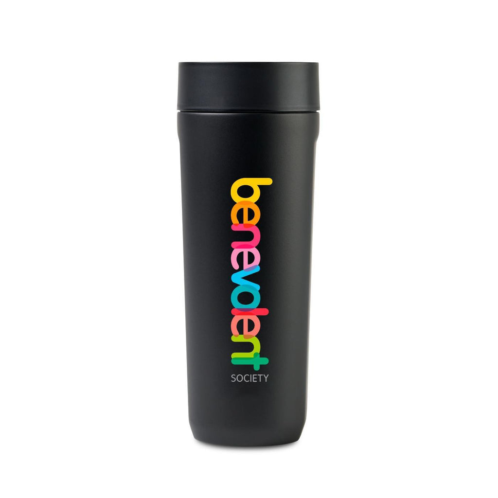 Corkcicle Commuter Cup, Spill Proof, 17 oz Laser Engraving - Matte Black - View 3