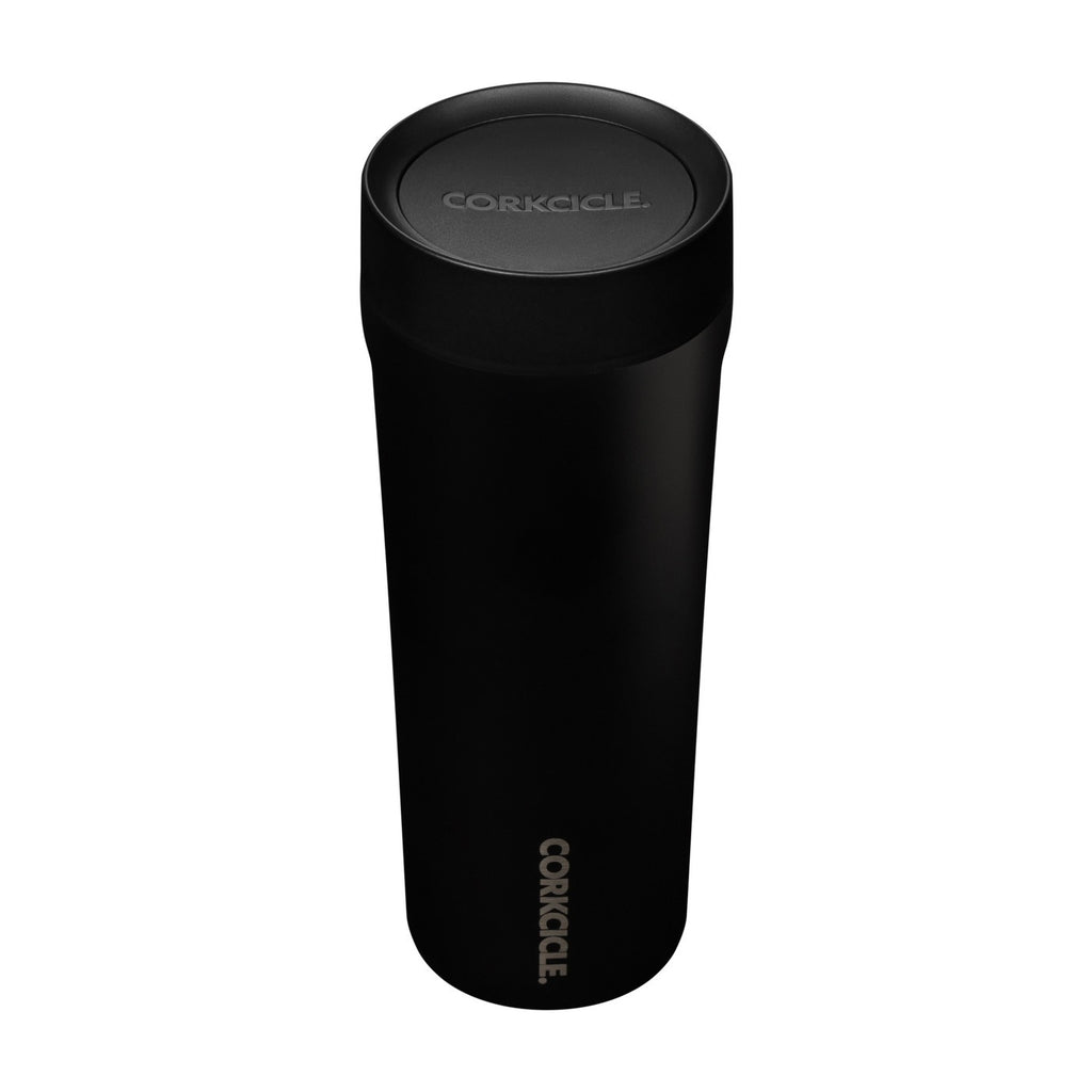 Corkcicle Commuter Cup, Spill Proof, 17 oz Laser Engraving - Matte Black - View 7