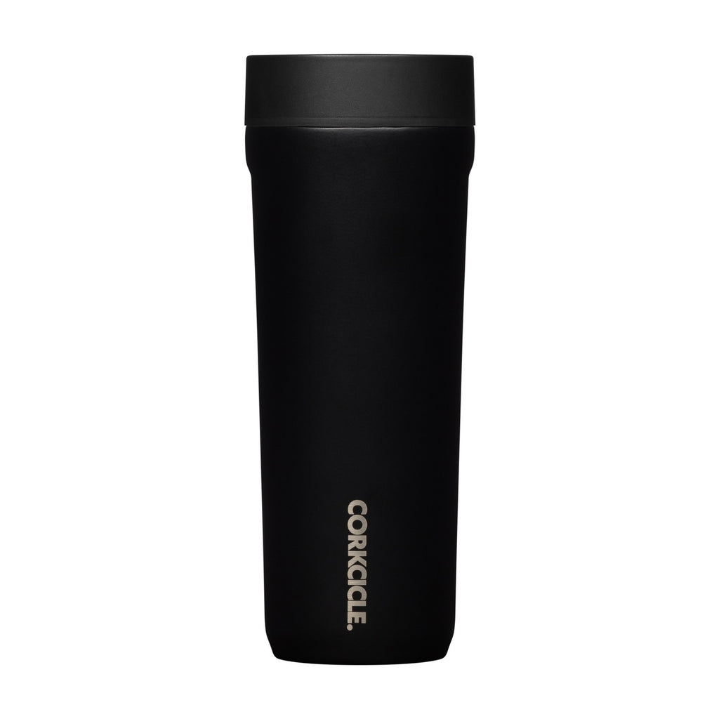 Corkcicle Commuter Cup, Spill Proof, 17 oz Laser Engraving - Matte Black - View 8