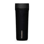 Corkcicle Commuter Cup, Spill Proof, 17 oz Laser Engraving - Matte Black - View 8