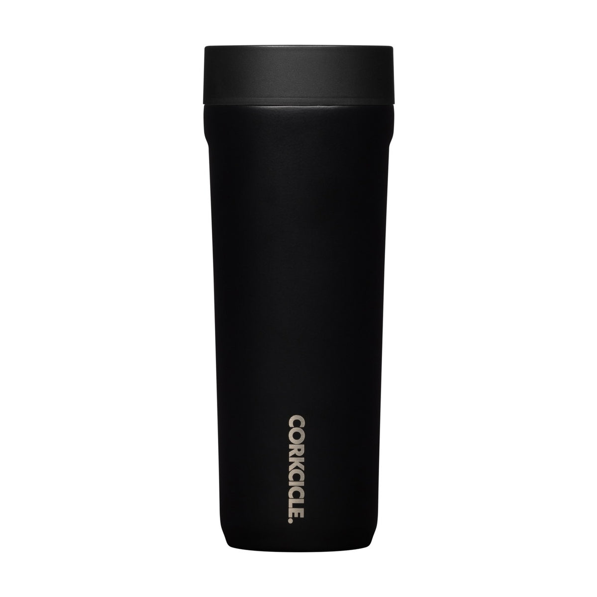 Corkcicle Commuter Cup, Spill Proof, 17 oz Laser Engraving - Matte Black - View 8