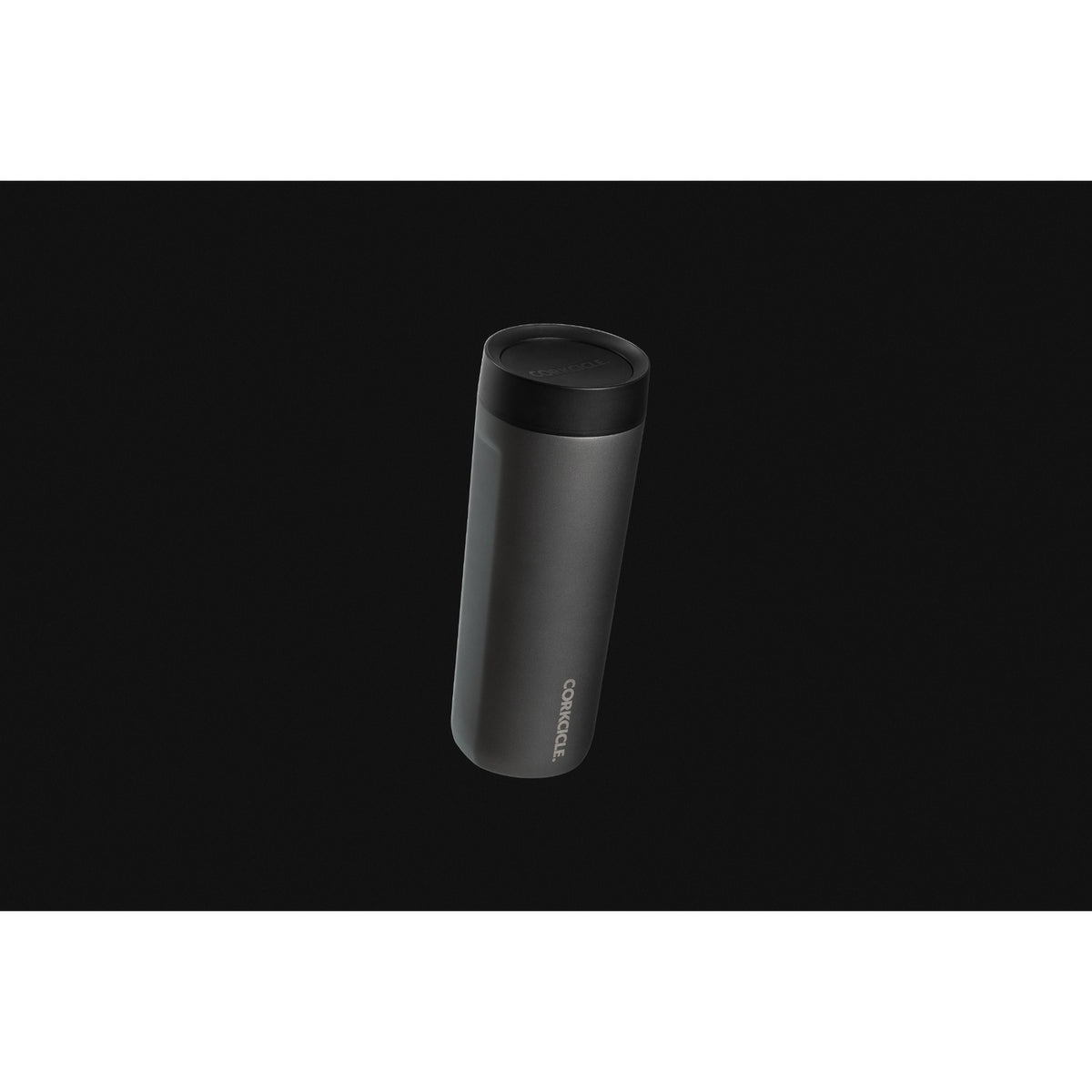 Corkcicle Commuter Cup, Spill Proof, 17 oz Laser Engraving - Matte Black - View 9